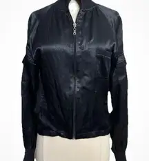 Women's Black Bomber Jacket