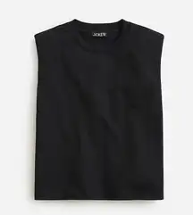 J. Crew Structured cotton muscle T-shirt in black size small