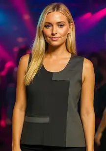 Alexander Wang Grey Colorblock Tank Special Occasion Party Office Siren Career L