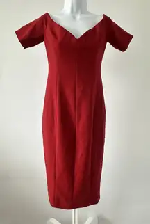 5 a7 Cinq A Sept Crimson Red Birch Dress, Sz 4 - Sexy Chic Bodycon (b1)