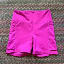 SENITA ATHLETIC HOT PINK SIDE POCKET SHORTS W BALL POCKETS