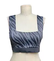 All Fenix Tiger Bandeau Sports Bra Charcoal Gray Black Size Medium