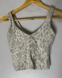 Lululemon Align Tank Size 2 Nulu Cheetah‎ Camo Antique White No Padding