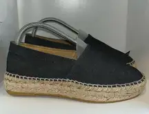 Gerard Darel Denim Blue Platform Espadrilles Summer Shoes Made In Spain 39 US 8