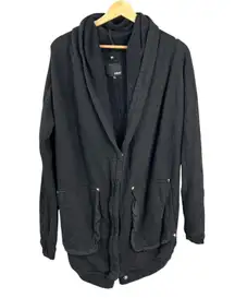 Wilfred Free Aritzia Black Shawl Collar Zip Cardigan Jacket Women's Small