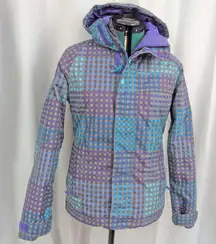 Ladies' Burton DryRide Snowboarding Winter Check Pattern Jacket Small