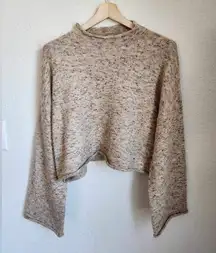 Olivaceous Mock Neutral Cream Sweater Size Small New