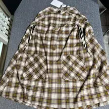 Buru Mama Cape in Brown Plaid