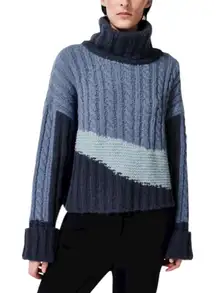 Sweaty Betty Weekend Roll Neck Sweater Blue