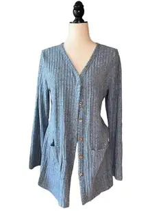 Sweater Cardigan Shacket Button Down Striped Pattern