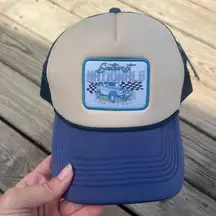 southwest nationals trucker hat | altar’d state trucker hat | cream and blue hat