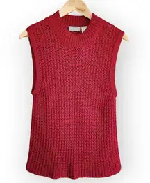 Liz Claiborne Vintage  Dark Pink Chunky Knit Sleeveless Sweater Shirt XL