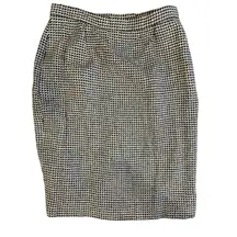 Carlisle Houndstooth Pencil Skirt Size 10 28 inch Waist Straight Winter