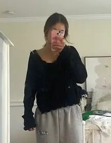 Black Cropped Sweater