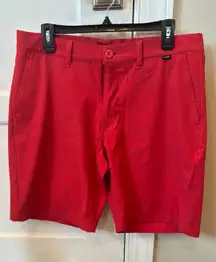 Travis Mathew Men’s Red Golf Shorts 33 9” inseam