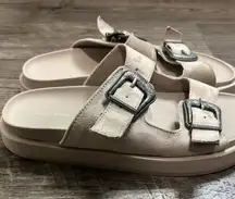 Women’s Sandals, AE Western-Buckle Vegan Suede Sandal - Size 10