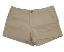 Gap  Womens Size 8R Beige Khaki Chino Shorts Pockets Flat Front Preppy Minimalist