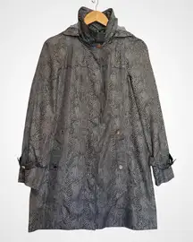 Calvin Klein Snakeskin Raincoat‎ Grey Snake Skin Rain Coat Gray Spring Outdoors