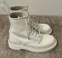 Dr. Martens White 1460 Mono Leather Boots Size Women’s 7