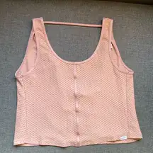 Koral Tank Top Size Small Oversized Boxy Baggy Pink Peach Orange Mesh EUC