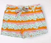 Spartina 449 Aria Audubon Daisy Stripe Shorts Belted‎ Size 16