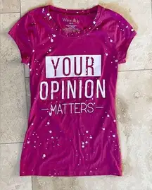 🎉3/$15🎉NWOT Wound up “your opinion matters” XS human rights, Equality