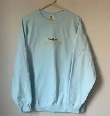 Comfort Colors Taylor Swift Embroidered Song Lyric Light Blue Crewneck Sz 2XL