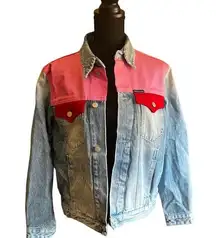 COPY - Calvin Klein Colorblock Western-Style
Trucker Denim Jacket-Size M NWT