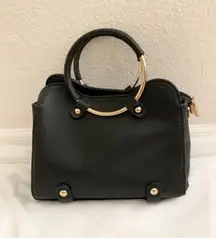 black satchel purse