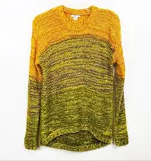 BAR III Color Block Chunky Knit Crewneck Sweater, Size Small