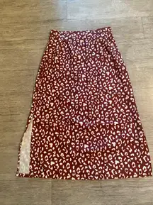 Cheetah print maxi skirt
