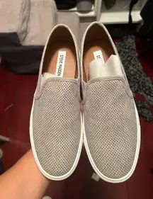 Gray  Slip On Sneakers