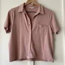 Danskin Mauve Pink Button-Up Shirt 