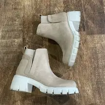 Soda Women's Faux SuedeChelsea Pull on ug Ankle Boots, Clay Color - Light Tan