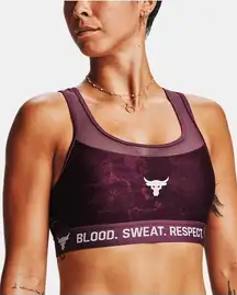 Under Armour Womens Blood Sweat Respect Project Rock Sports Bra Size Small