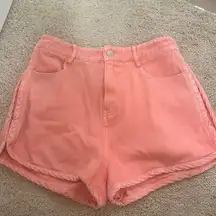 Pink High Waisted Denim Short