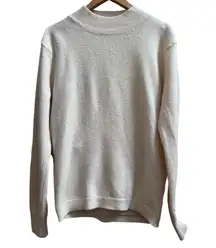 Raga Ecru Neutral Open Back Pull Over Knit Sweater Size Large