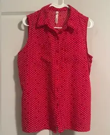 Super cute red,white and blue top - size large never worn