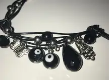 Black Evil Eye Charm Bracelet
