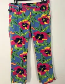 Polo Rauloh Lauren Multicolored Hawaiian Capri Pants Size 6