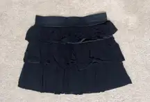 black ruffle skirt