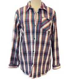 Burton Grace Sherpa Flannel Collared Button Down Shirt Jacket Shacket Fall Small