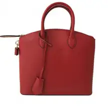 Tuscany Leather Hand Stained Vegetable Tanned Leather Red Crossbody/Hand Bag B69