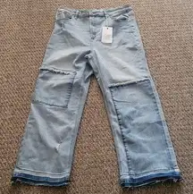 Risen LA High Rise Crop Straight Jean's SIZE 15/32w