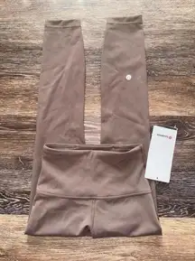 Lululemon Wunder Train Ribbed High Rise 25” Taupetastic Size 0 NWT