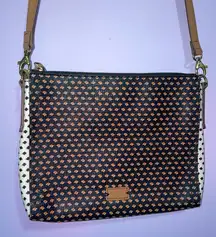 Fossil Emma West Crossbody Bag Small Purse Geometric Print Boho Neutral Western