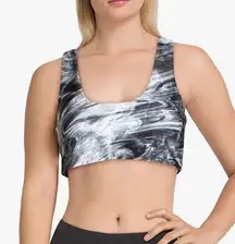 🆕 Betsey Johnson Liquid Swirl racerback sports bra large
