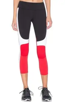 Splits59 Women’s Size XS Black Red White Color Block Workout Wear Yoga Leggings