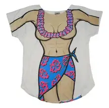 Vintage 90s HI Traditional Bikini Body T-Shirt Swimsuit Coverup - Funny Novelty