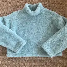 Forever 21 mock neck fuzzy cropped top small